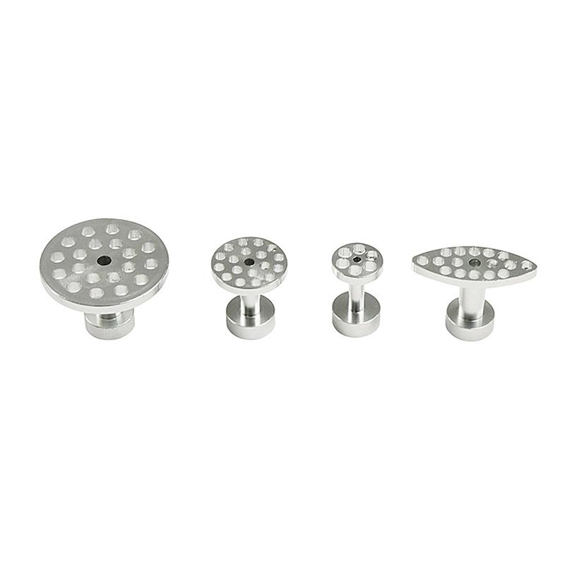 4 szt. Karoseria Samochodowa Bezlakierowe Wgniecenie Gradowe Klamra Stop Aluminium Klejowy Ściągacz Zakładki Ściągacz Zestaw do Naprawy Samochodowej Narzędzia do Naprawy Wgnieceń Lakieru