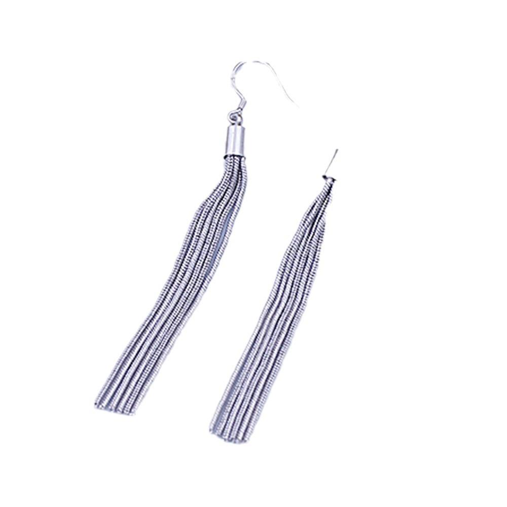 Quaste Lange Ohrringe Versilbert Sechs-ohr Linie Pastoralen Mode Ohr Hängen Damen Ohrringe Einfache Prinzessin Ohrringe