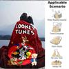1pc Looney Tunes Flannel Throw Blanket - HD Printed Lightweight Soft Warm All-Season Blanket for Sofa, Bed, Travel026