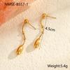 European and American Fashion Fringed Water Drop Earrings Stainless Steel Earrings Light Luxury Titanium Steel Necklace Y-chain Jewelry