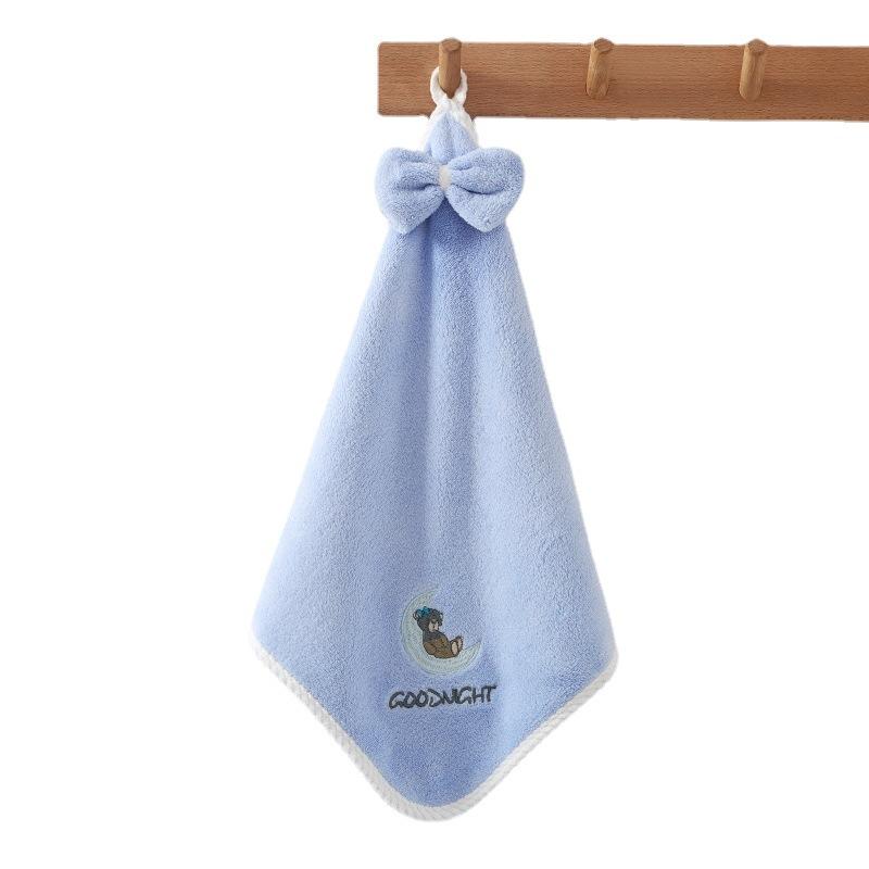 Towel absorbent coral fleece wipe headscarf cartoon children's face towel children's towel dry hair towel baby bath face towel