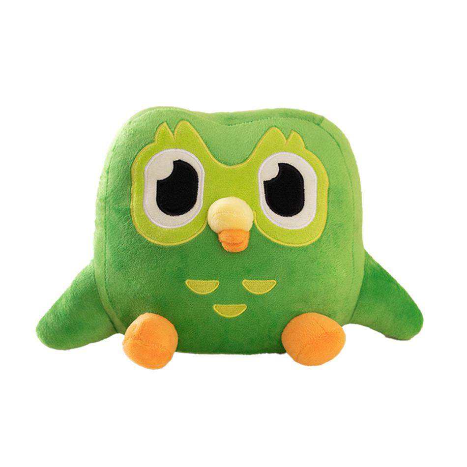 27CM Kawaii Green Owl Plush Doll Cute Cartoon Animal Stuffed Soft Bird Toys