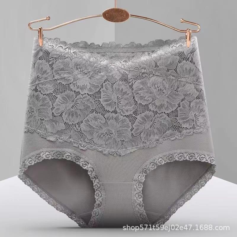 Panties Female Ladies' High Waisted Lace Briefs Comfortable Underwear Made Lingerie Bottom Slim Fit Shaping Waist Briefs Lingerie