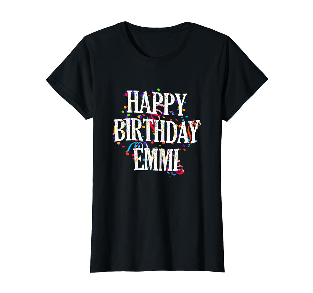 Happy Birthday Emmi First Name Girls Colorful Bday T-Shirt
