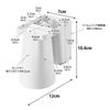 Yamazaki Tower Wall Mount Single Toothbrush Holder with Magnetic Tumbler Floating Organizer White 1295