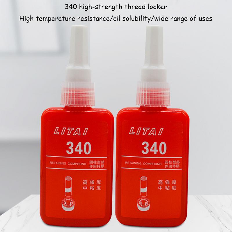 Lock Tight 50 ml 340 Schraubensicherungsmittel für Schrauben, Schraubensicherungsmittel für Metall, Muttern, Dichtungsbefestigungen, um ein Lösen zu verhindern