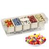 Condiment Containers Multifunctional Seasoning Containers 5 Compartments Reusable Kitchen Supplies Snack Organizer For Daily Use