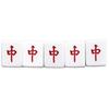 Colorful Mini Mahjong Tile Magnets 4/5Pieces Set for Refrigerator and Office Decors Miniature Board Game Charm Magnets B03E