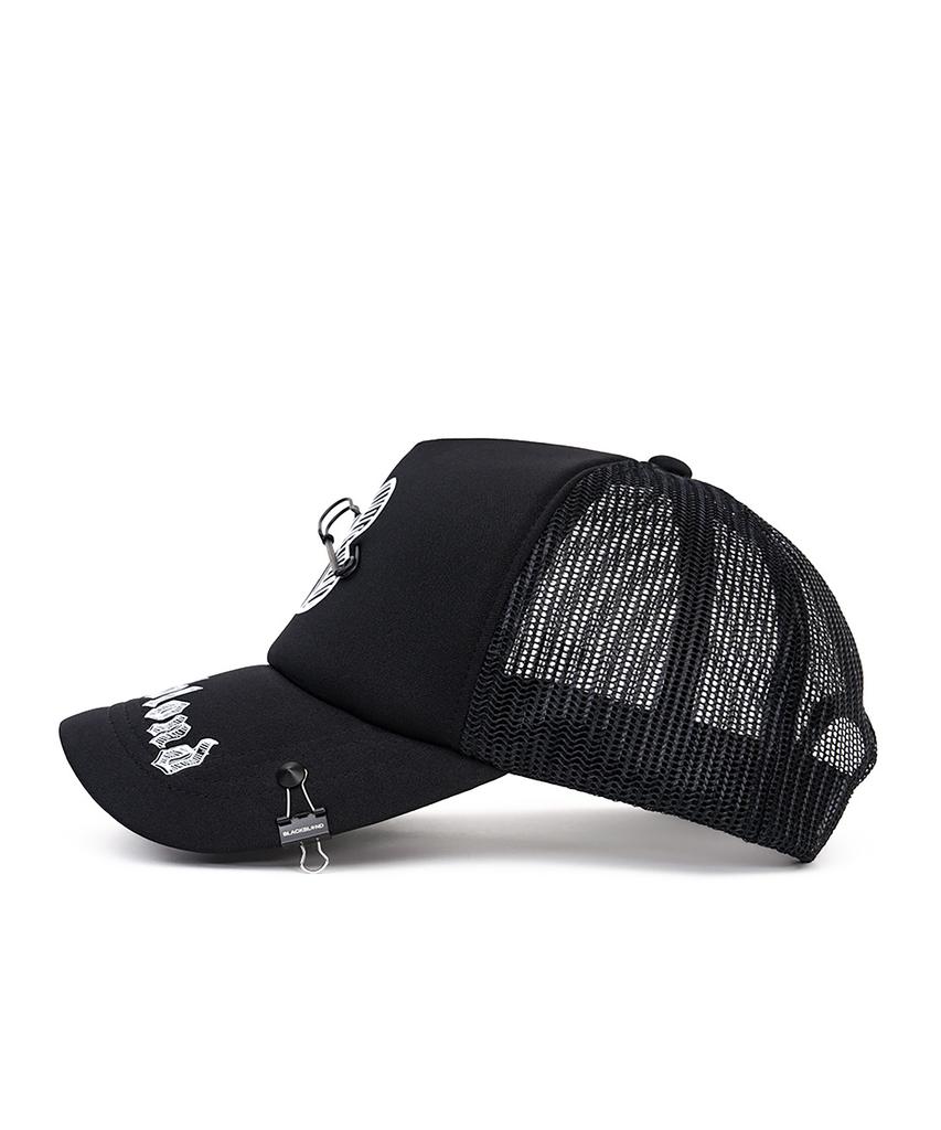 BLACKBLOND Vividi Sketch Logo Trucker Mesh Cap (Black)