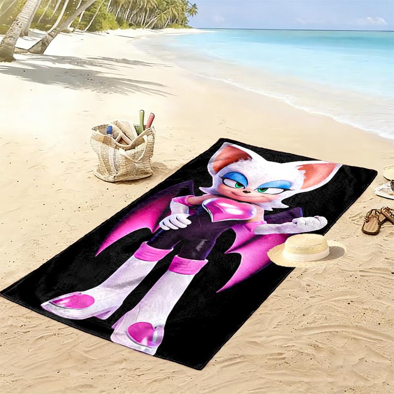 1pc SONIC Beach Towel, A Vibrant Beach Towel Suitable for Outdoor Activities, Camping, Hiking
