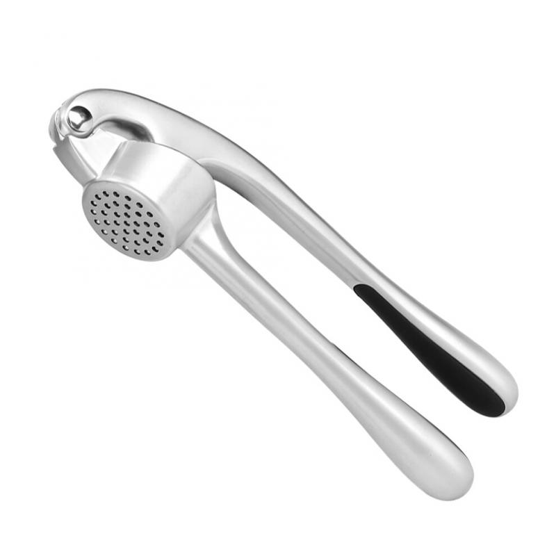 Zinc Alloy 304 Stainless Steel Garlic Press Manual Garlic Crusher Peel Garlic Cloves Mash Garlic Paste Crush Garlic