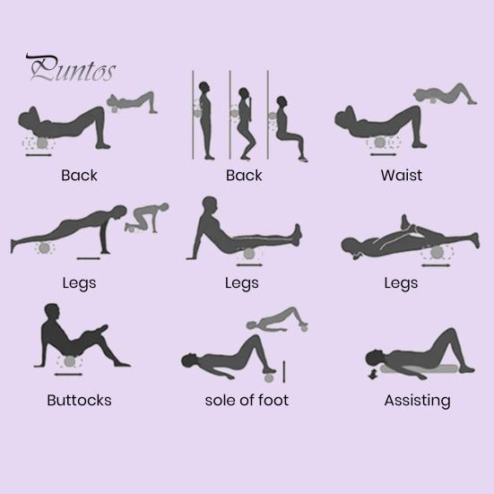 Zestaw 5 w 1 wałków piankowych Wałek do jogi Pałeczka do masażu Piłka do masażu Zestaw gum oporowych Narzędzie do rozluźniania mięśni dla biegaczy, sportowców, studentów jogi, pilatesu, ciała