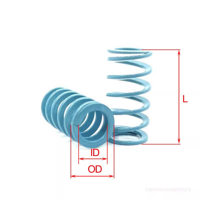 10PCS Light Load Spring Extra Long Stroke Spring Precision Rectangular Wire Compression Die Spring Super High Deflection Coil Spring SWU10.5-15