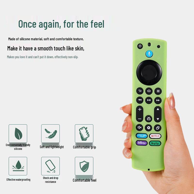Silicone Protective Case for Fire TV-4 Alexa Voice Remote 16.5*4.2*1.5 cm