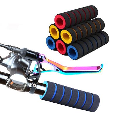 1 Pair Bicycle Handlebar Grips Cover Sponge Foam Bamboo Joint MTB Grips Non-Slip Damping Motorcycle Racing Trek Bike Parts