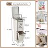 JEKO Elevated Kitchen Trash Can with Lid, Push-to-Open, Large Capacity, Double Layer for Dry/Wet Separation