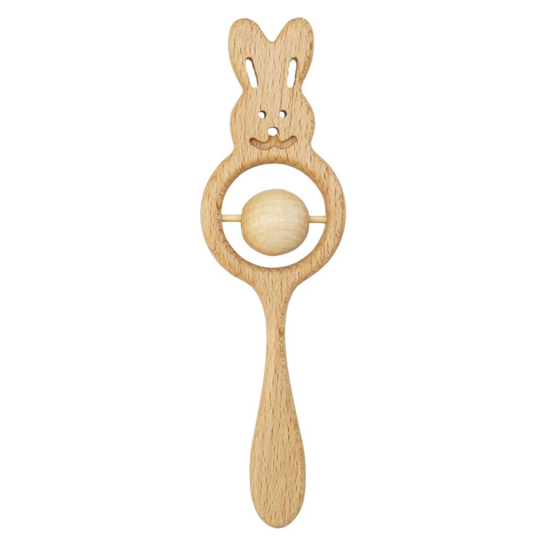 

Іграшка колотушка дерев яна дитяча Jooki для розвитку малюка, моторика рук, координації, зубок. 18x4cm