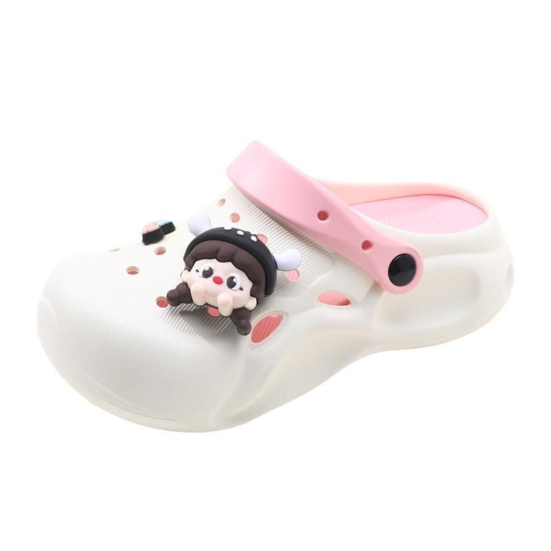 Summer wear eva hole shoes women's new thick-soled deodorant cute girls slippers heightening DIY sandals