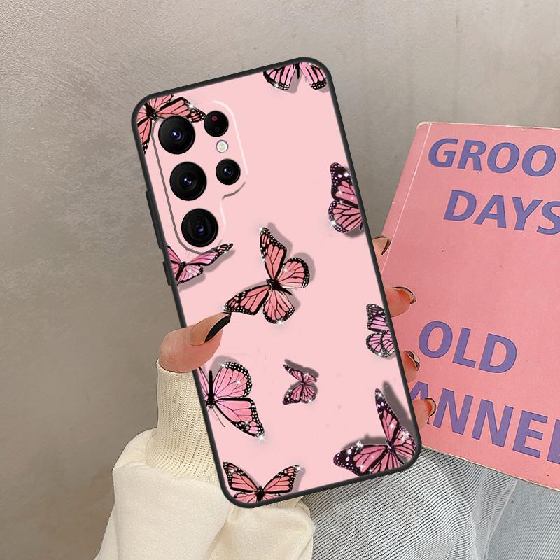 Butterfly Case For Samsung Galaxy S25 Ultra S20 S21 S22 S23 S24 Ultra S9 S10 Plus S25 FE Cover Coque