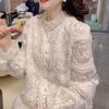 2025 Velvet Crochet Elegance: Chinese Style Embroidered Hollow Knit Top