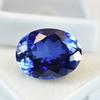 Tanzanite Blu Naturale 14,1ct Taglio Ovale Pietra Preziosa Sfusa Certificata