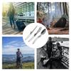 3PCS Vouwmes Vork Lepel Set Vouwbare Bestekset Roestvrijstalen Camping Bestekset voor