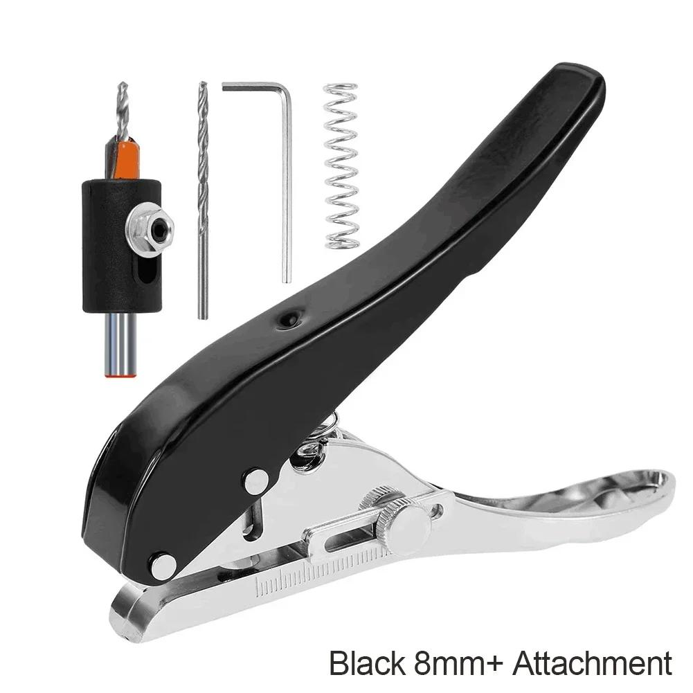 Edge Banding Punching Pliers with 8-15mm Countersink Bit & Adjustable Hole Guide - Multi-Size Woodworking Tool (Precision-Cut)