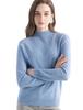 Women's Slim Fit Cashmere Knit Base Layer Top - Half-High Neck, Solid Color, Mature Style, Warm Sweater
