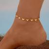 1pc of Stylish Heart-Shaped Connected Anklet, Stainless Steel Jewelry, Women'S Fashionable Anklet, Female Additions, Random Number of Heart Shapes