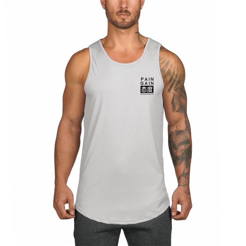 Muscleguys Summer Sportstyle Men's Training Vest Gym Clothes Breathable Bodybuilding tank top casual Comfortable streetwear men tops