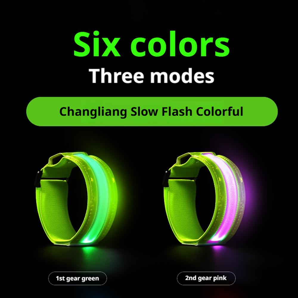 LED Armband for Running(1 Pair),Light Up Arm Bands for Night Walking Running,High Visibility Reflective Running Gear Adjustable