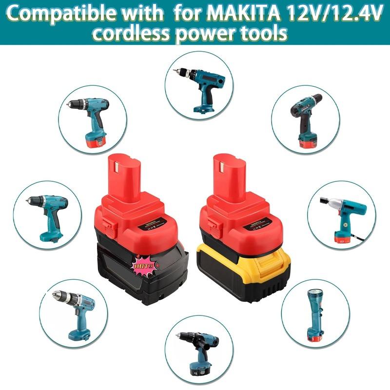 Battery Adapter For Makita/Dewalt/Milwaukee 18V/20V Li-Ion Battery Convert To12V/14.4V Ni-Mh Battery Cordless Tools MT18PA14