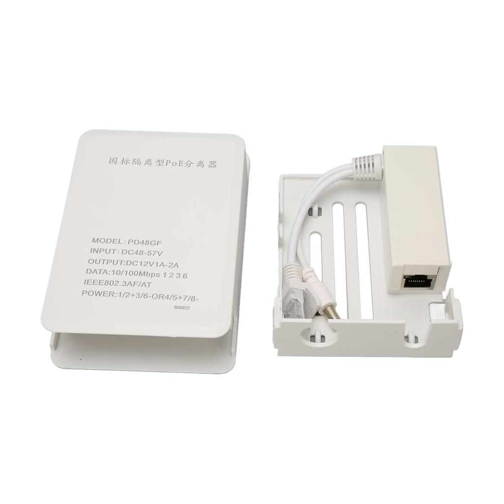 Power Supply Module PoE Adapter White Waterproof Stable Transmission High Power Output 48V To 12V