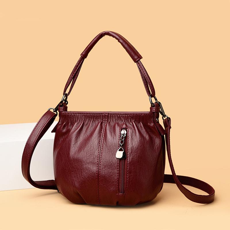 Bolso de Hombro Vintage Estilo Europeo Americano para Mujer, Bolso de Mano con Múltiples Compartimentos, Cartera Pequeña de Cuero Cruzada