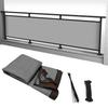 YEZOND Balcony X Sunshade UV Protection for Balconies and with Two Rope Holes Every 50cm Screen, 0.9m 5m, Gray, Netting, Apartments,