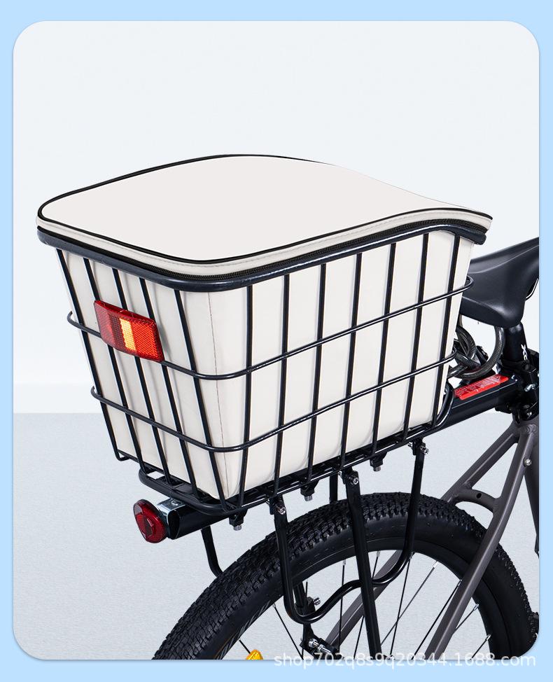 Mountain Bike Dog Seat Belt & Front Basket with Helmet Storage
