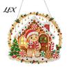 Festive Tree Ornament Crafting Christmas Rhinestone Painting Suncatcher Kit, DIY Faux Pearl Art Xmas Crafts for Adults Beginner, Acrylic Decorative