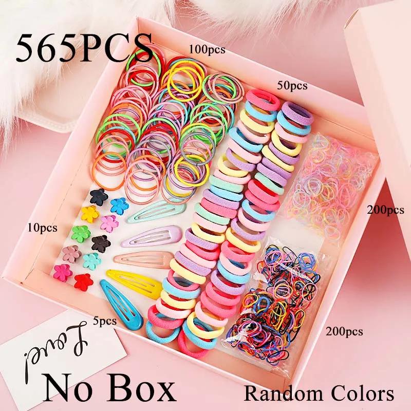 

780pcs Girls Hair Accessories Cute Cartoon Hair Bands Bandeau Cheveux Scrunchies Korean Elastic Hairband Kids Rubber Bands Gift