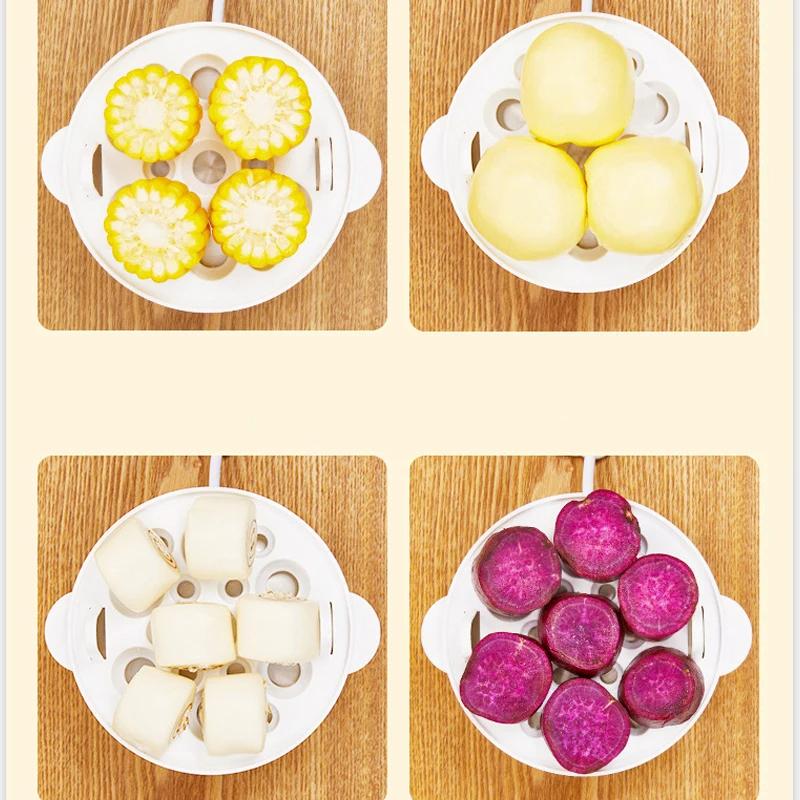 Multifunctional Electric Egg Boiler, Double Layer Egg Steamer and Poacher for Cooking Breakfast in Kitchen