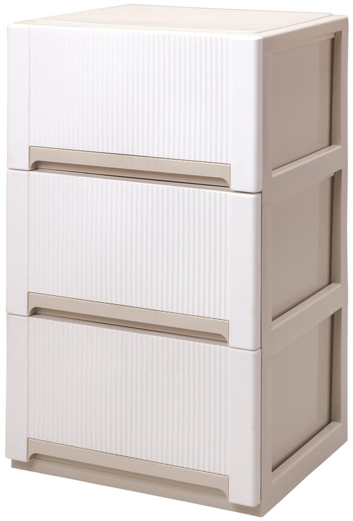 Sanko Plastic 3 Deep Clothing Storage Aura Width 50 X Depth X Height Cm White 44.7 84.6