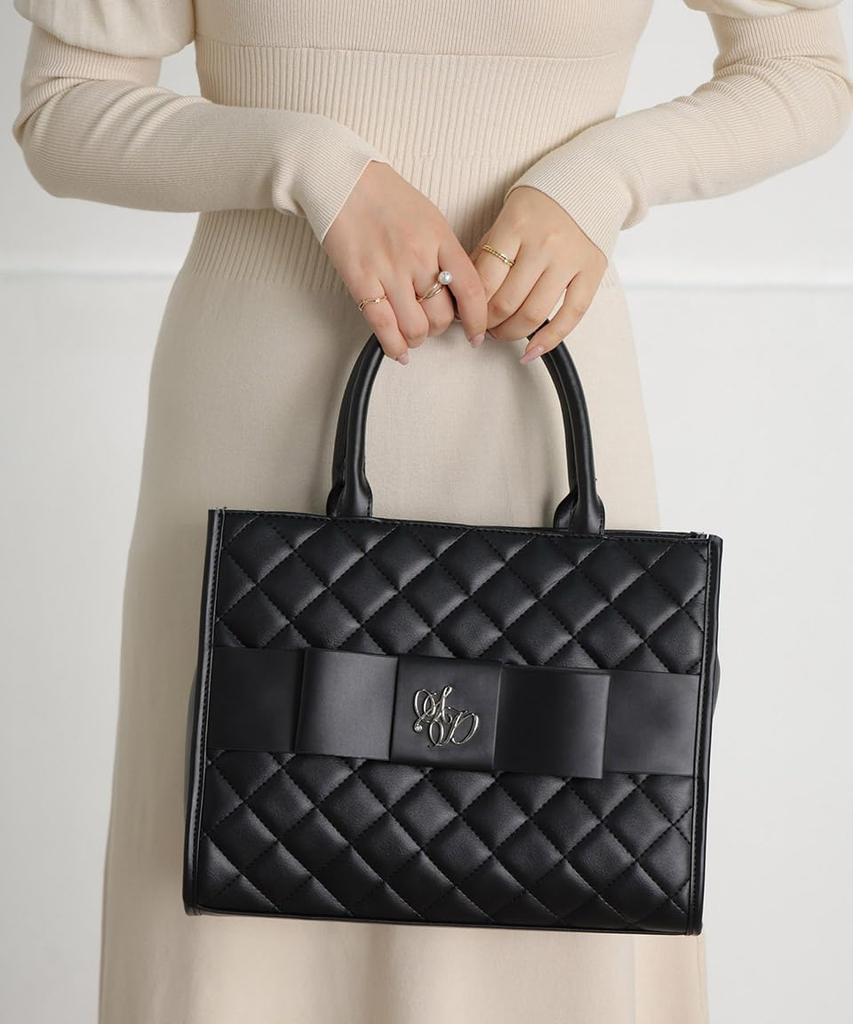 Black Tote Bag for Large Synthetic Tote Shoulder Large Shoulder Houndstooth [SecretDoor] Women, Capacity, A4, Leather, Gusseted, Handbag, Bag, Bag,