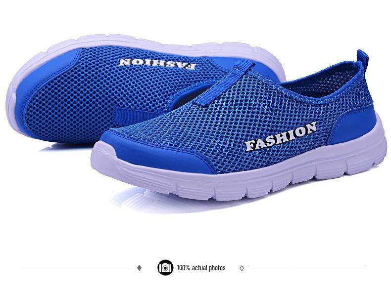 Plus Size Men's Breathable Mesh Slip-On Shoes - Lightweight, Casual, and Perfect for Summer