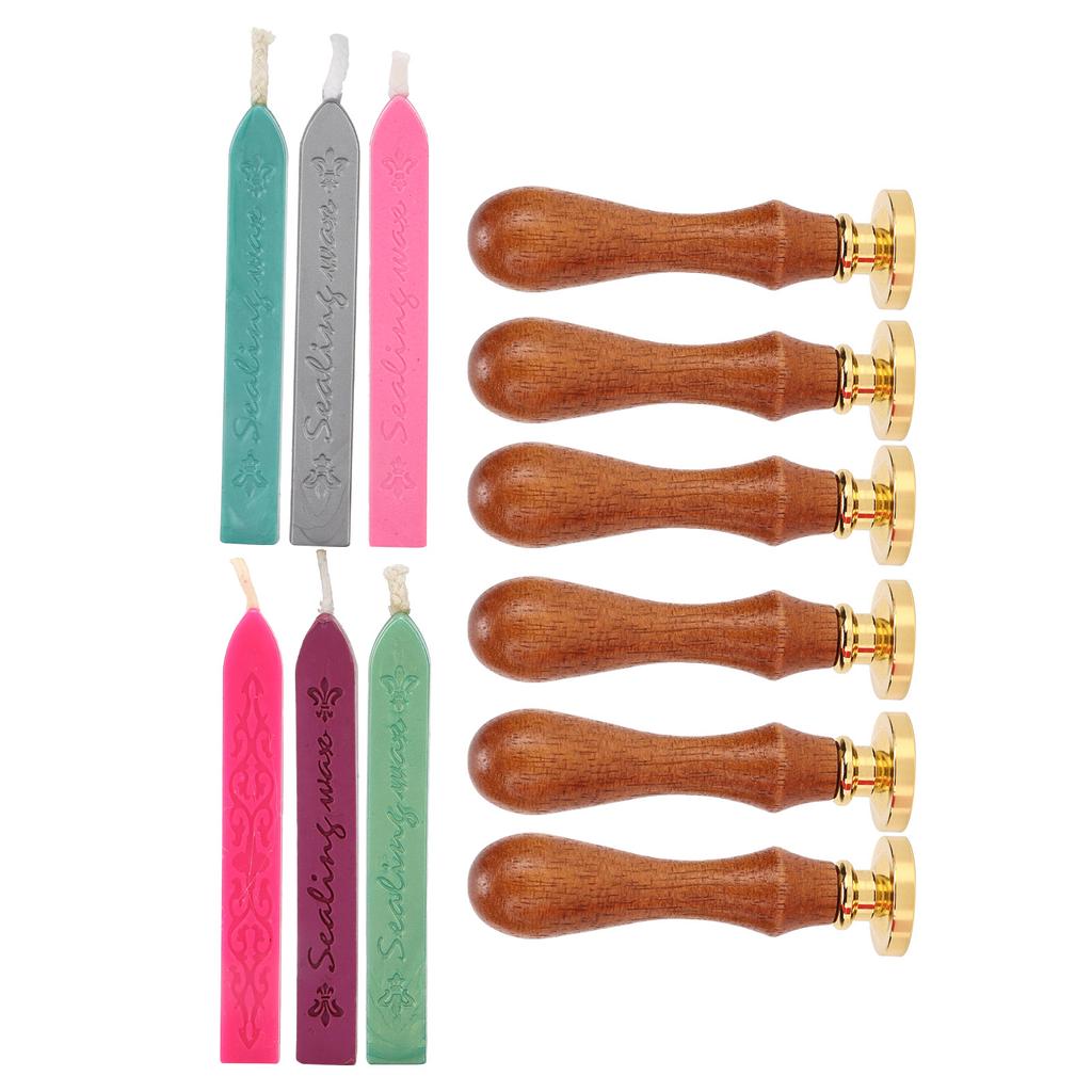 Wax Seal Stamp Kit Clear Pattern Simplicity DIY Classic Sealing Kit for Envelopes Invitations Weddin