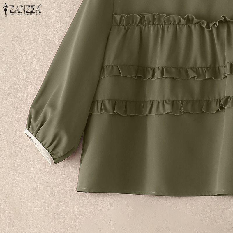 ZANZEA Women 3/4 Sleeve Blouse and Pants Casual Two Piece Suit Sets