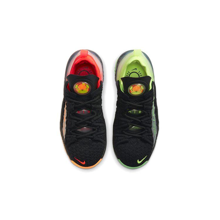 Nike LeBron 18 GS Black Crimson Volt Kids Sneakers Bright-Crimson Total-Orange CW2760-009