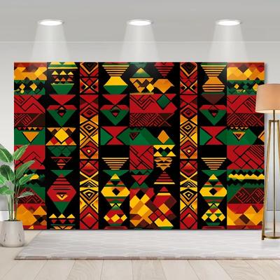 Afrikanisch inspirierte lebendige geometrische Muster Wandteppich Auffällige Raumdekoration Wandbehang Kunstwerk für die Innendekoration