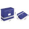 Secure Foldable File Box with Lock Fireproof and Waterproof Storage Organizer for Passports Certificates and Cards