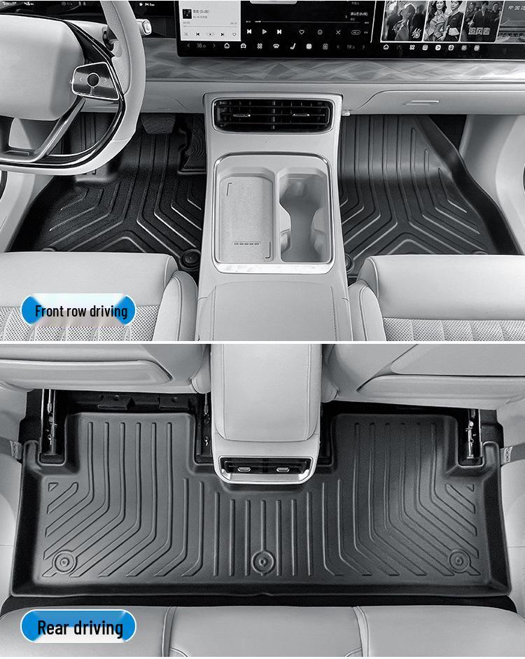 Custom All-TPE Floor Mats for 24 Nezha L Car Models, Including Trunk and Seat Backrest Mats.