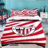 3-teiliges Fußball-Sport-Bettwäsche-Set, Ideal für 1 Bettbezug und 2 Kissenbezüge, Perfekt als Weihnachtsgeschenk, Ideal für Schlafzimmer, Wohnheim