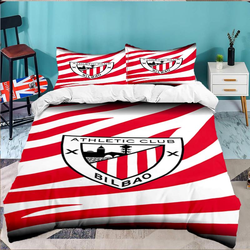 3-teiliges Fußball-Sport-Bettwäsche-Set, Ideal für 1 Bettbezug und 2 Kissenbezüge, Perfekt als Weihnachtsgeschenk, Ideal für Schlafzimmer, Wohnheim